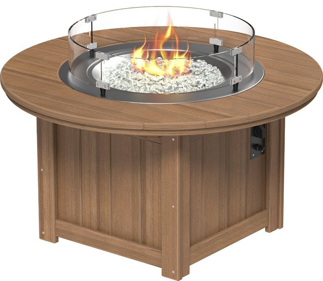 LuxCraft Lumin Fire Pit 46" Base Antique Mahogany