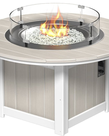 LuxCraft Lumin Fire Pit 46" Base Birch & White