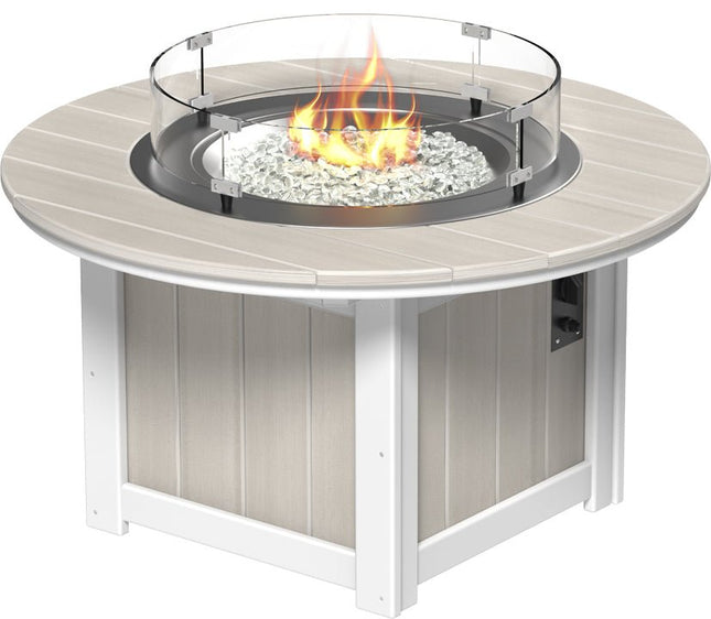 LuxCraft Lumin Fire Pit 46" Base Birch & White