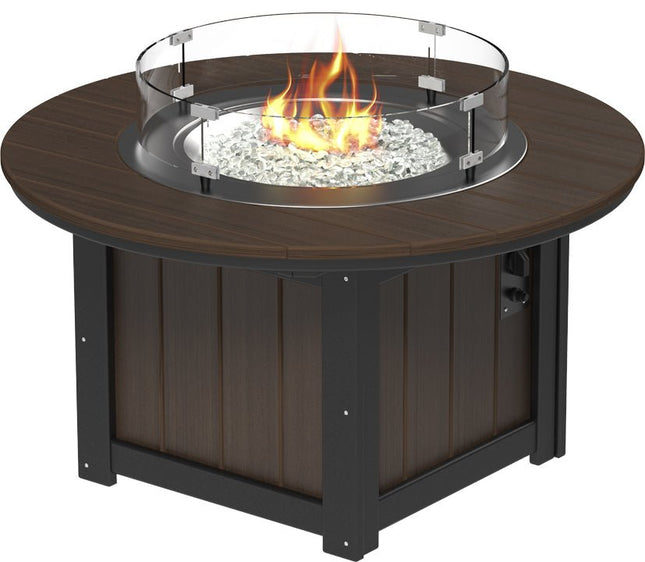 LuxCraft Lumin Fire Pit 46" Base Zbrazilian Walnut & Black