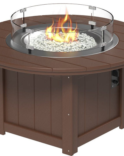 LuxCraft Lumin Fire Pit 46" Base Chestnut Brown