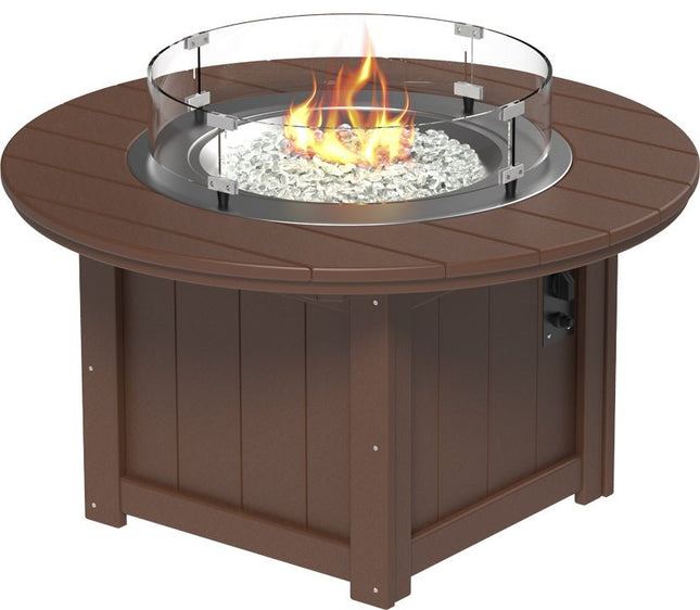 LuxCraft Lumin Fire Pit 46" Base Chestnut Brown