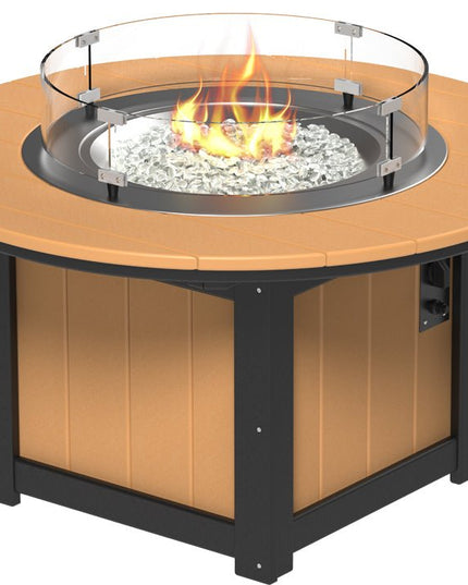 LuxCraft Lumin Fire Pit 46" Base Cedar & Black