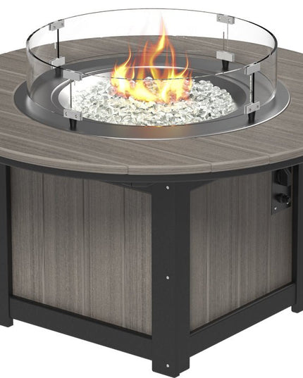 LuxCraft Lumin Fire Pit 46" Base Coastal Gray & Black
