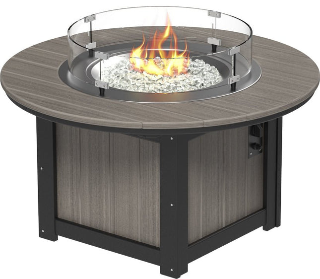LuxCraft Lumin Fire Pit 46" Base Coastal Gray & Black