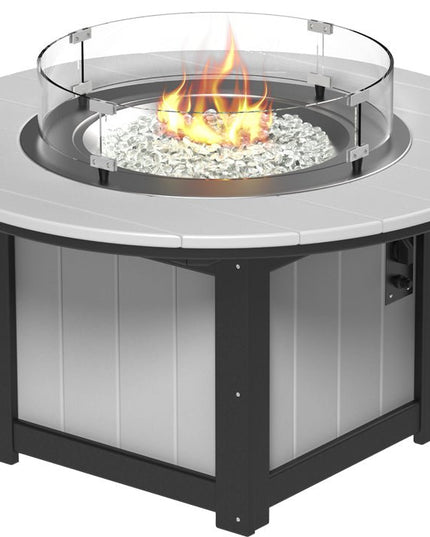 LuxCraft Lumin Fire Pit 46" Base Dove Gray & Black