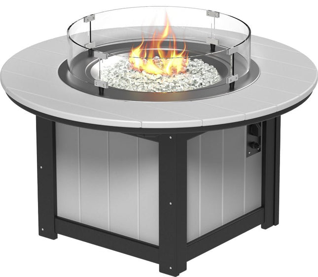 LuxCraft Lumin Fire Pit 46" Base Dove Gray & Black