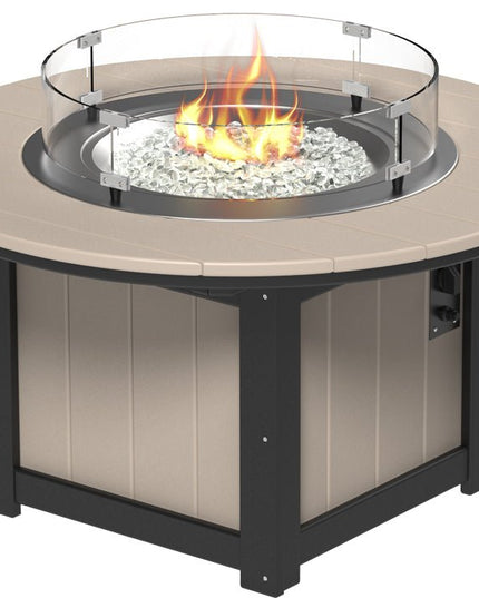 LuxCraft Lumin Fire Pit 46" Base Weatherwood & Black