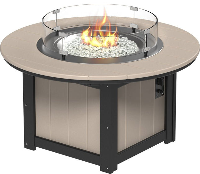 LuxCraft Lumin Fire Pit 46" Base Weatherwood & Black
