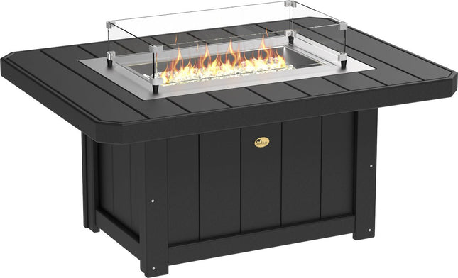 LuxCraft Lumin Fire Pit 51" Rectangular Black