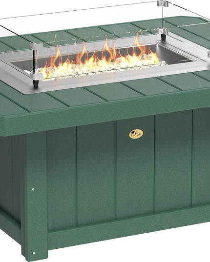 LuxCraft Lumin Fire Pit 51" Rectangular Green