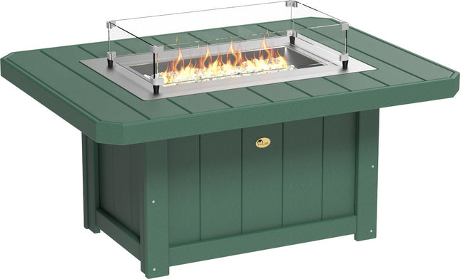 LuxCraft Lumin Fire Pit 51" Rectangular Green