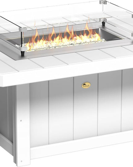 LLuxCraft Lumin Fire Pit 51" Rectangular White