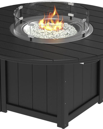 LuxCraft Lumin Fire Table 60" Round Black.