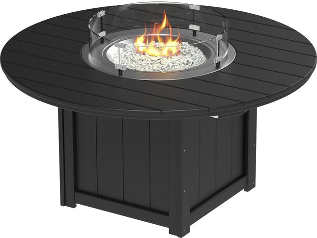 LuxCraft Lumin Fire Table 60" Round Black.