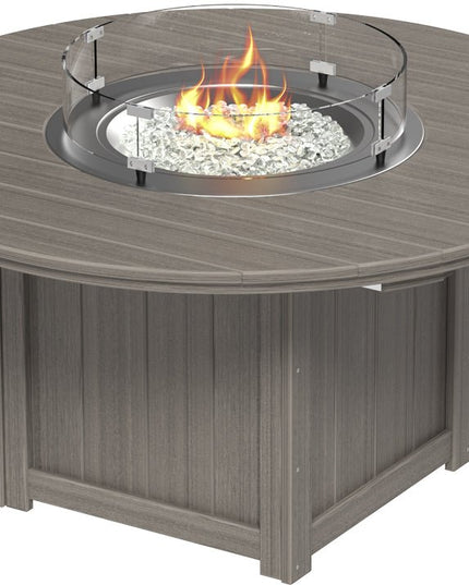 LuxCraft Lumin Fire Table 60" Round Coastal Gray