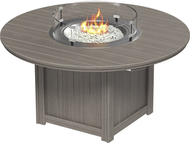 LuxCraft Lumin Fire Table 60" Round Coastal Gray