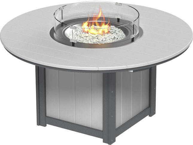 LuxCraft Lumin Fire Table 60" Round Dove Gray & Slate