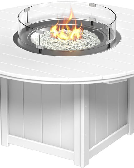LuxCraft Lumin Fire Table 60" Round White