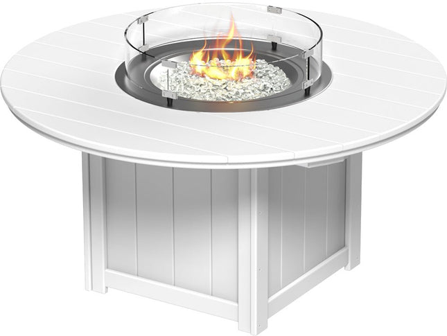 LuxCraft Lumin Fire Table 60" Round White