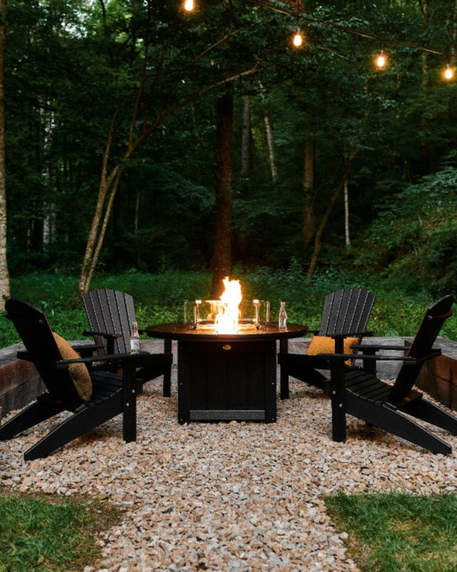 LuxCraft lumin fire pit 46 inches in black