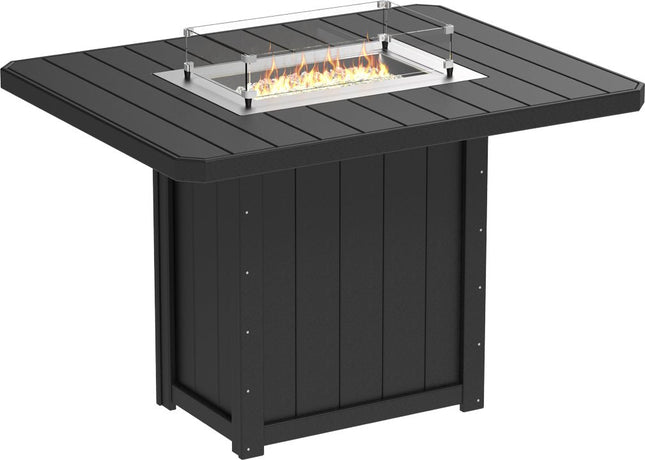 Lumin Fire Table 62" Base (Bar Height) Black