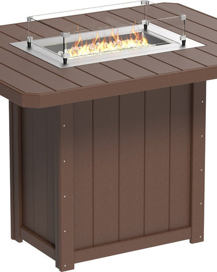 Lumin Fire Table 62" Base (Bar Height) Chestnut Brown