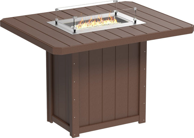 Lumin Fire Table 62" Base (Bar Height) Chestnut Brown