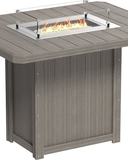 Lumin Fire Table 62" Base (Bar Height) Coastal Gray