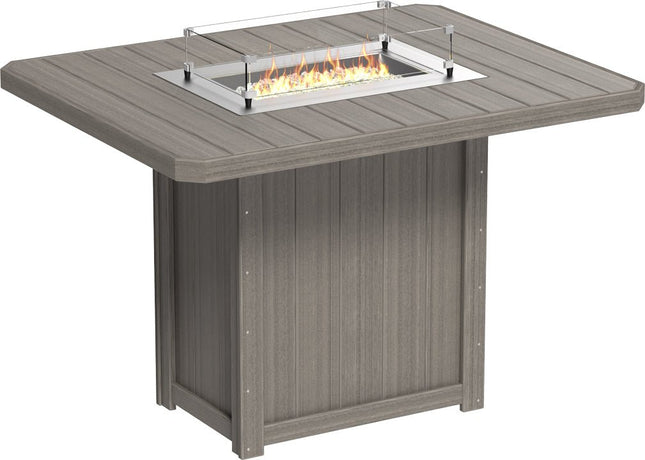Lumin Fire Table 62" Base (Bar Height) Coastal Gray