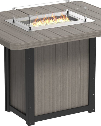 Lumin Fire Table 62" Base (Bar Height) Coastal Gray & Black
