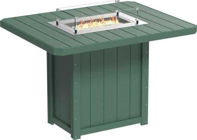 Lumin Fire Table 62" Base (Bar Height) Green