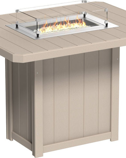 Lumin Fire Table 62" Base (Bar Height) Weatherwood