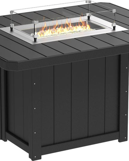 Lumin Fire Table 62" Base (Counter Height) Black