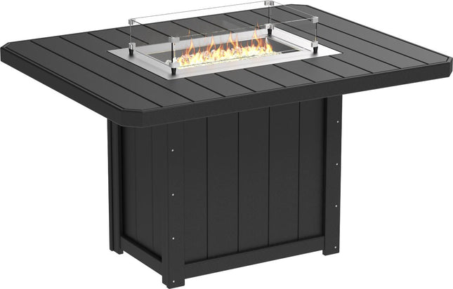 Lumin Fire Table 62" Base (Counter Height) Black