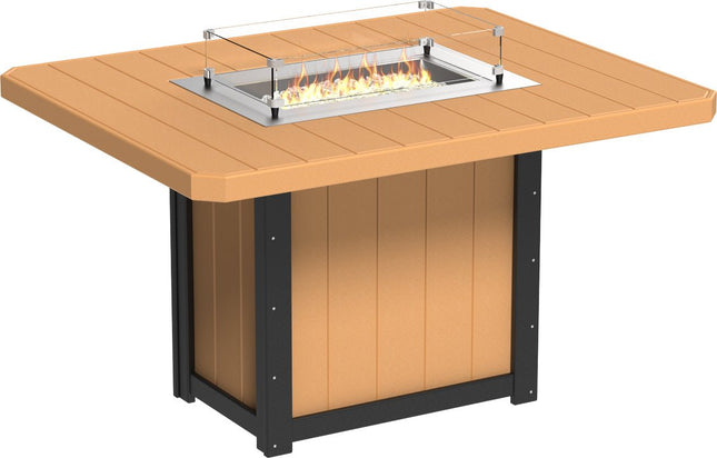Lumin Fire Table 62" Base (Counter Height) Cedar & Black