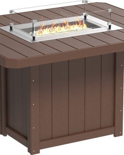 Lumin Fire Table 62" Base (Counter Height) Chestnut Brown