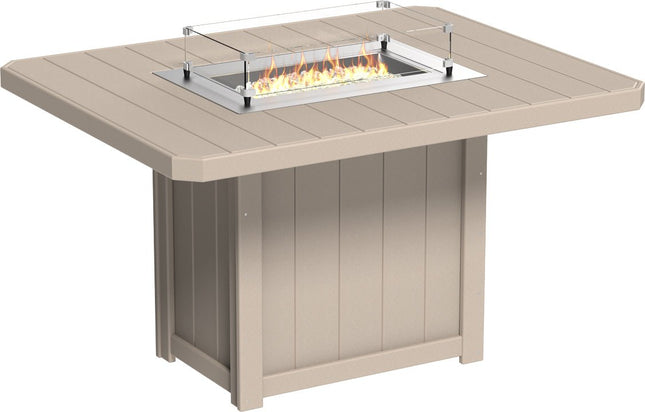 Lumin Fire Table 62" Base (Counter Height) Weatherwood
