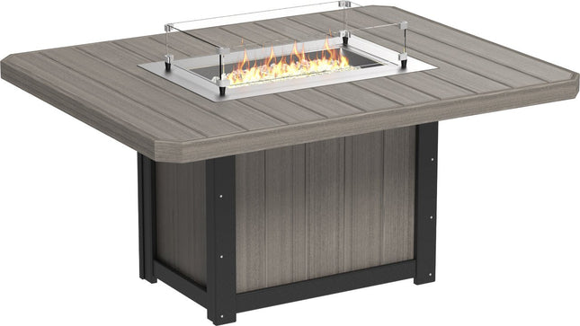 Lumin Fire Table 62" Base (Dining Height) Coastal Gray & Black