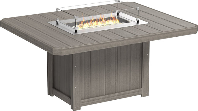 Lumin Fire Table 62" Base (Dining Height) Coastal Gray