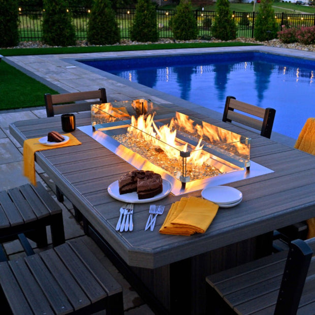 Lumin Fire Table - LuxCraft 79" Rectangular