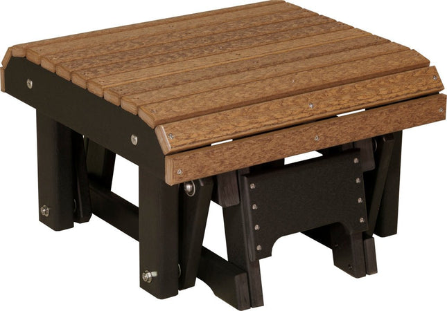 LuxCracft Poly Glider Footrest (Antique Mahogany & Black)