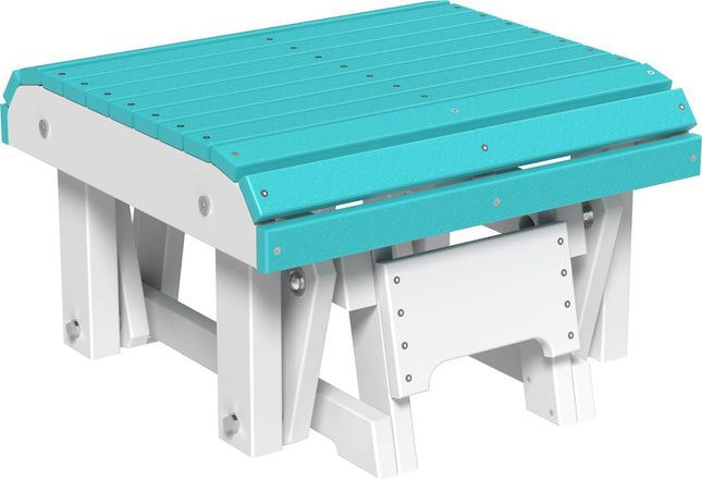 LuxCracft Poly Glider Footrest (Aruba Blue & White)