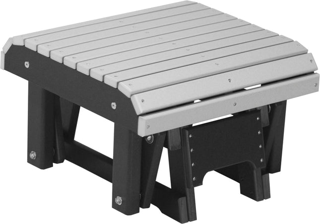 LuxCracft Poly Glider Footrest (Dove Gray & Black)