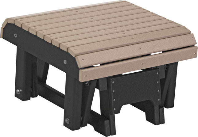 LuxCracft Poly Glider Footrest (Weatherwood & Black)