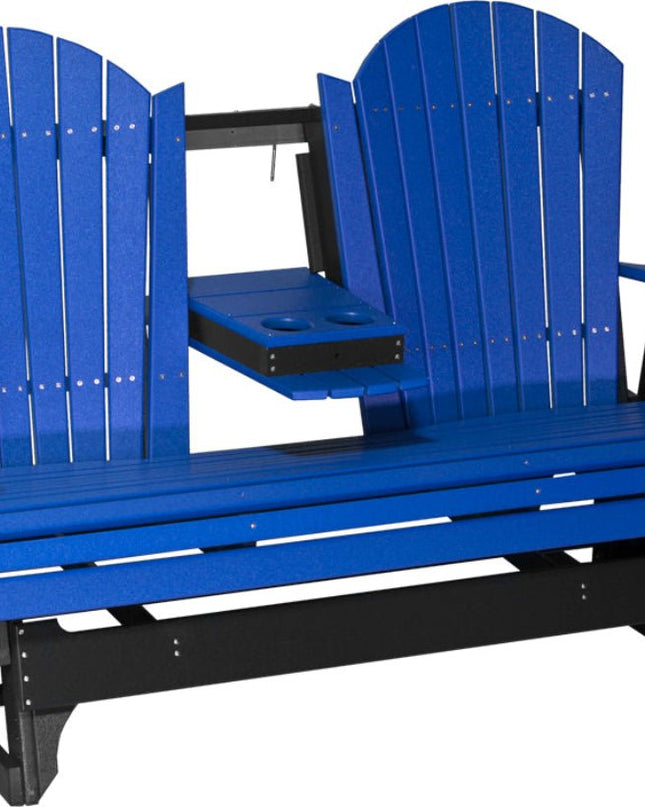 5' Adirondack Poly Balcony Glider Blue & Black