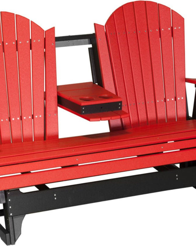5' Adirondack Poly Balcony Glider Red & Black