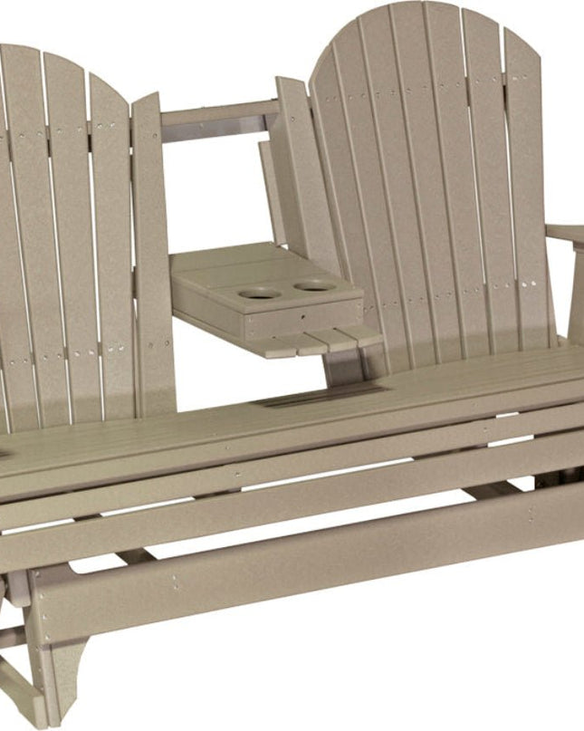 5' Adirondack Poly Balcony Glider Weatherwood