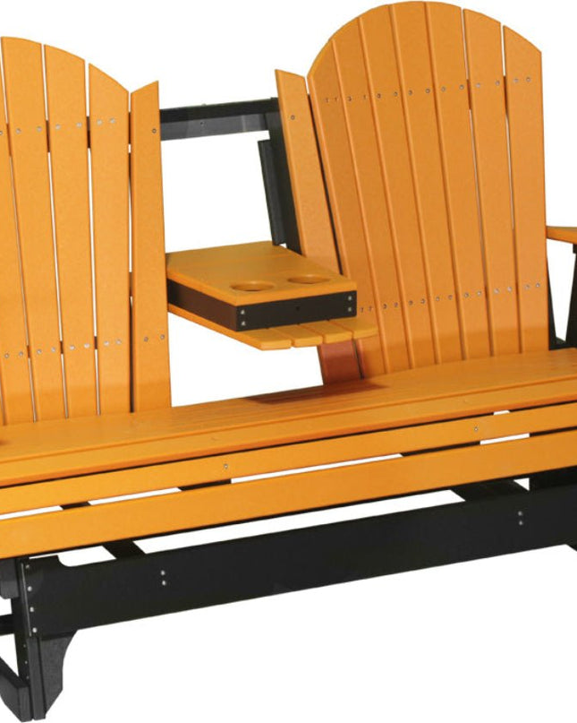 5' Adirondack Poly Balcony Glider Tangerine & Black
