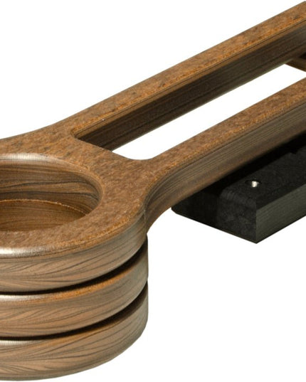 LuxCraft Poly Cup Holder (Antique Mahogany & Black) Slide-Out.